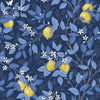 Borastapeter Citrontrd Midnight And Yellow Wallpaper