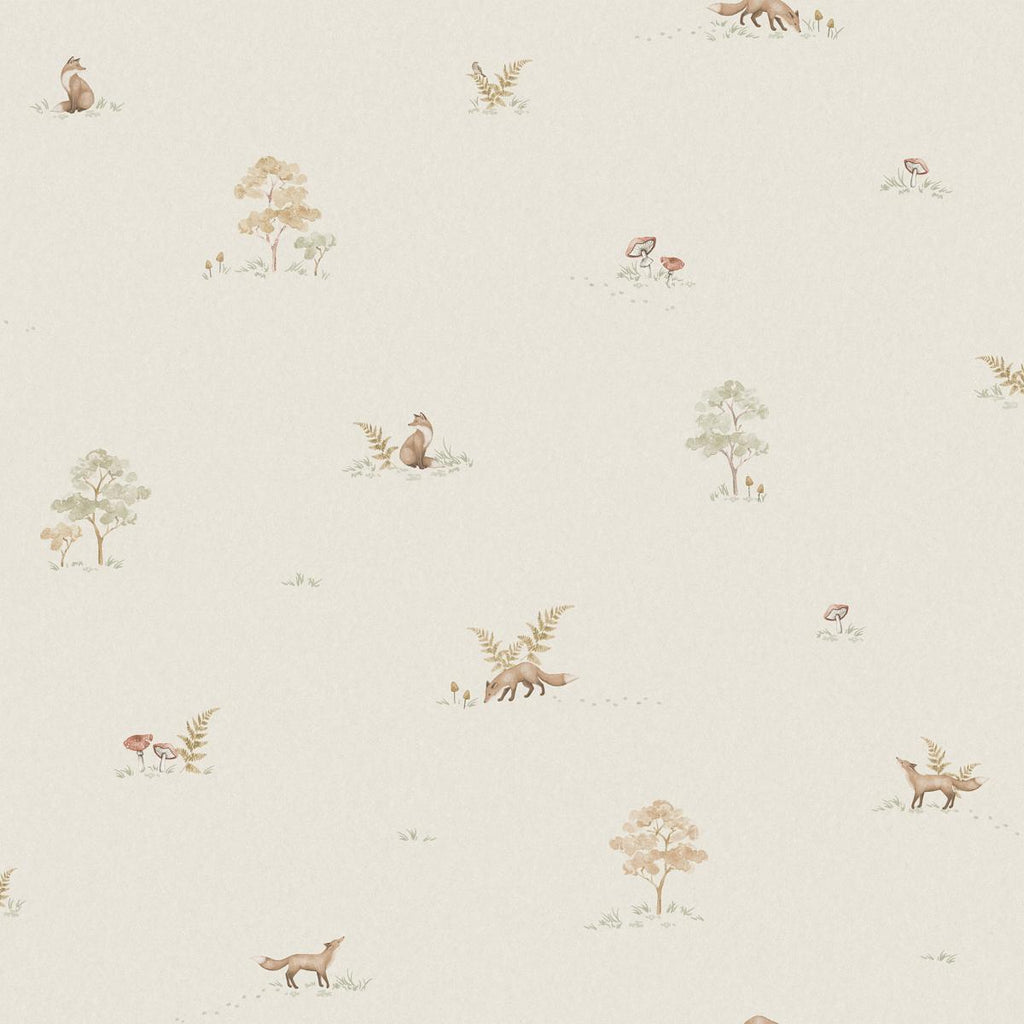 Borastapeter Little Fox Soft Neutral Wallpaper