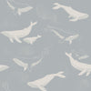 Borastapeter Whales Slate Wallpaper