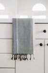 Decoratorsbest Grey Stripe Tribeca Hand Towel