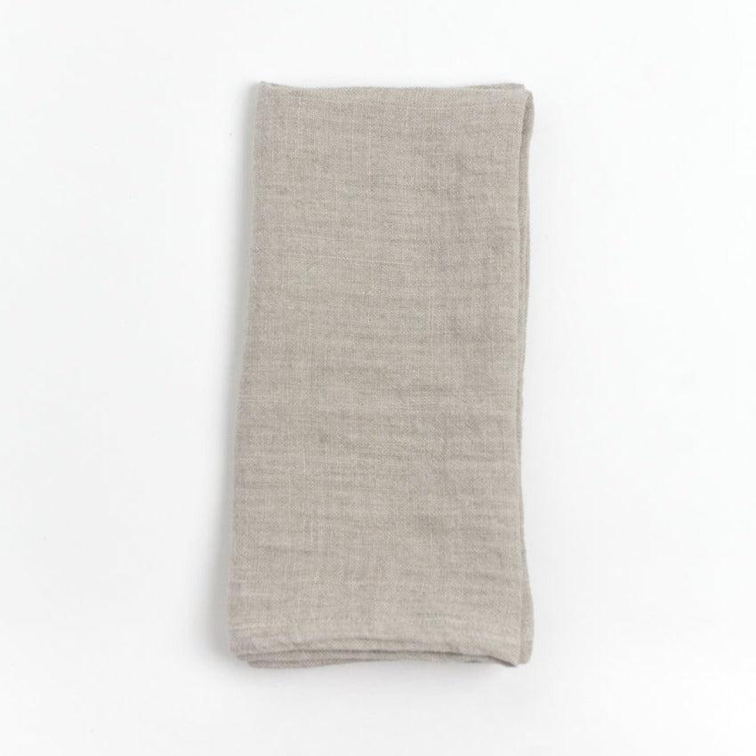 DecoratorsBest Stone Washed Linen Napkins, Flax - set of 4