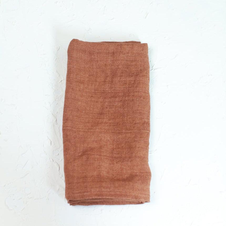 DecoratorsBest Stone Washed Linen Napkins, Terracotta - set of 4