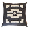 Decoratorsbest Natural On Charcoal Punch Needle Ndebele Pillow - Pattern 3