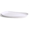 Decoratorsbest Matte White Stoneware Long Serving Platter