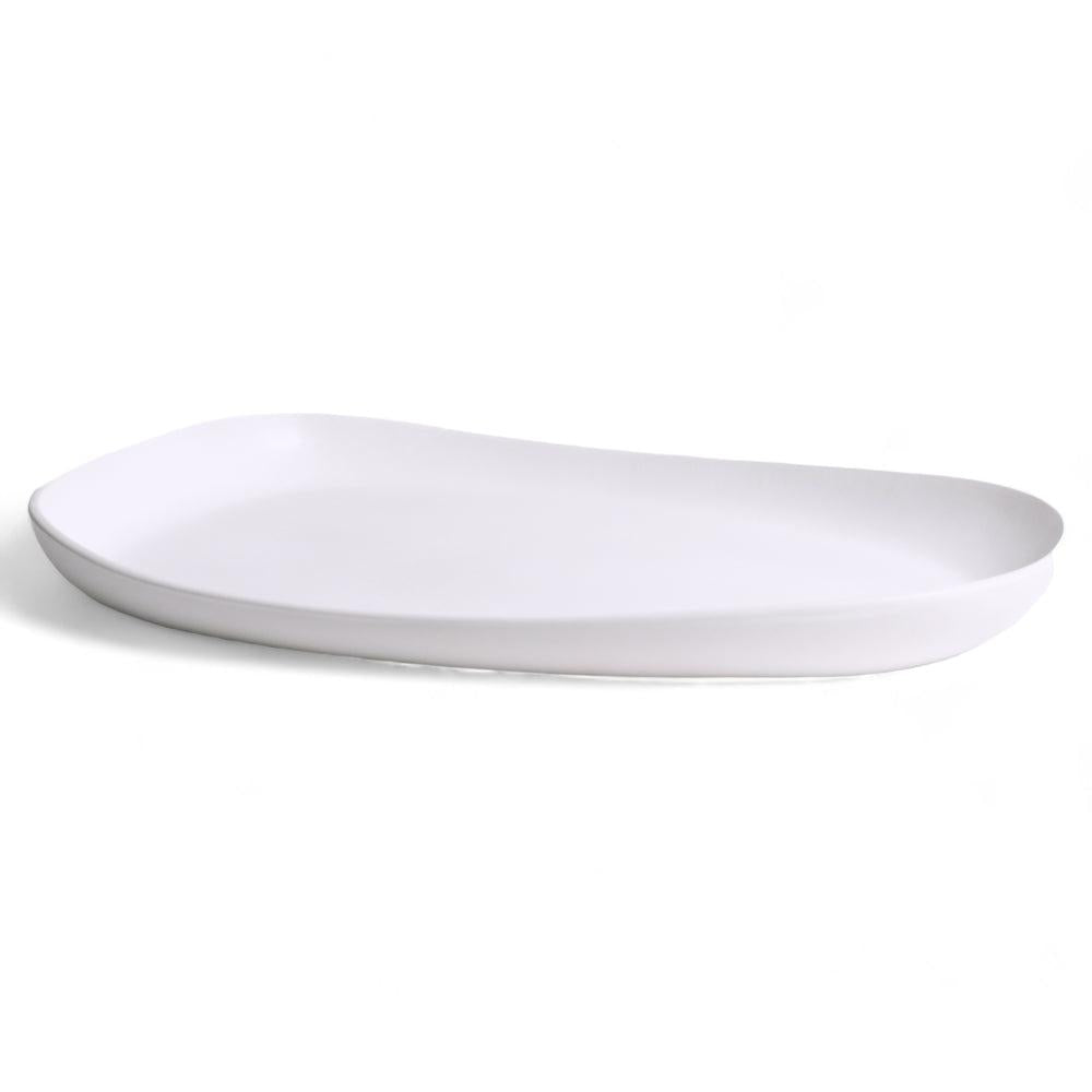 DecoratorsBest Matte White Stoneware Long Serving Platter