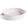 Decoratorsbest Matte White Stoneware Serving Plate With Handles 13.4