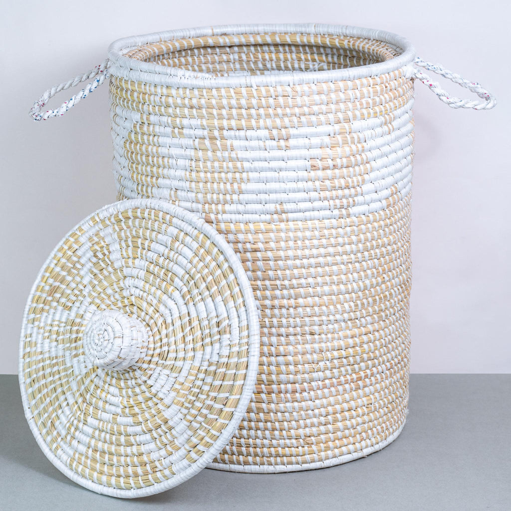 DecoratorsBest Moonj Laundry Basket - White X