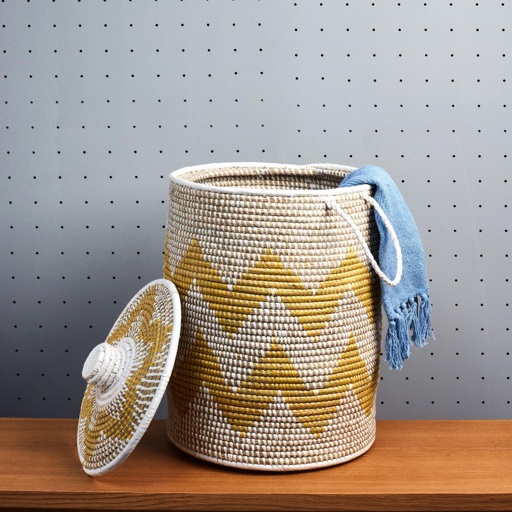 DecoratorsBest Moonj Laundry Basket - Yellow