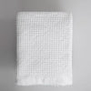 Decoratorsbest S/2 Organic Belgian Waffle Hand Towels - White