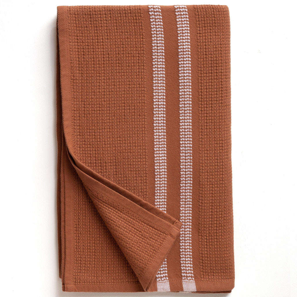 DecoratorsBest Organic Block Rib Bath Towel - Russet