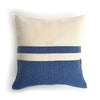 Decoratorsbest With Insert Woven Block Pillow Case - Natural With Blue