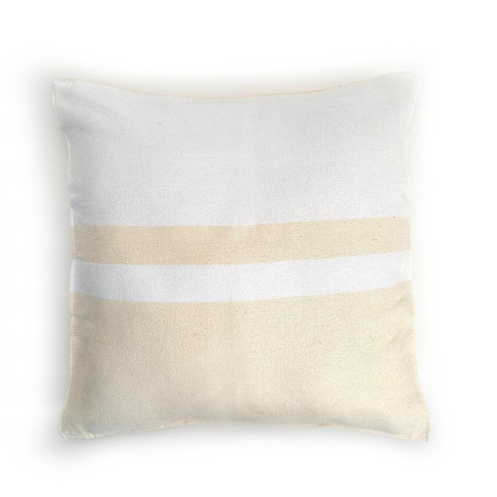 DecoratorsBest with insert Woven Block Pillow Case - Natural with Natural