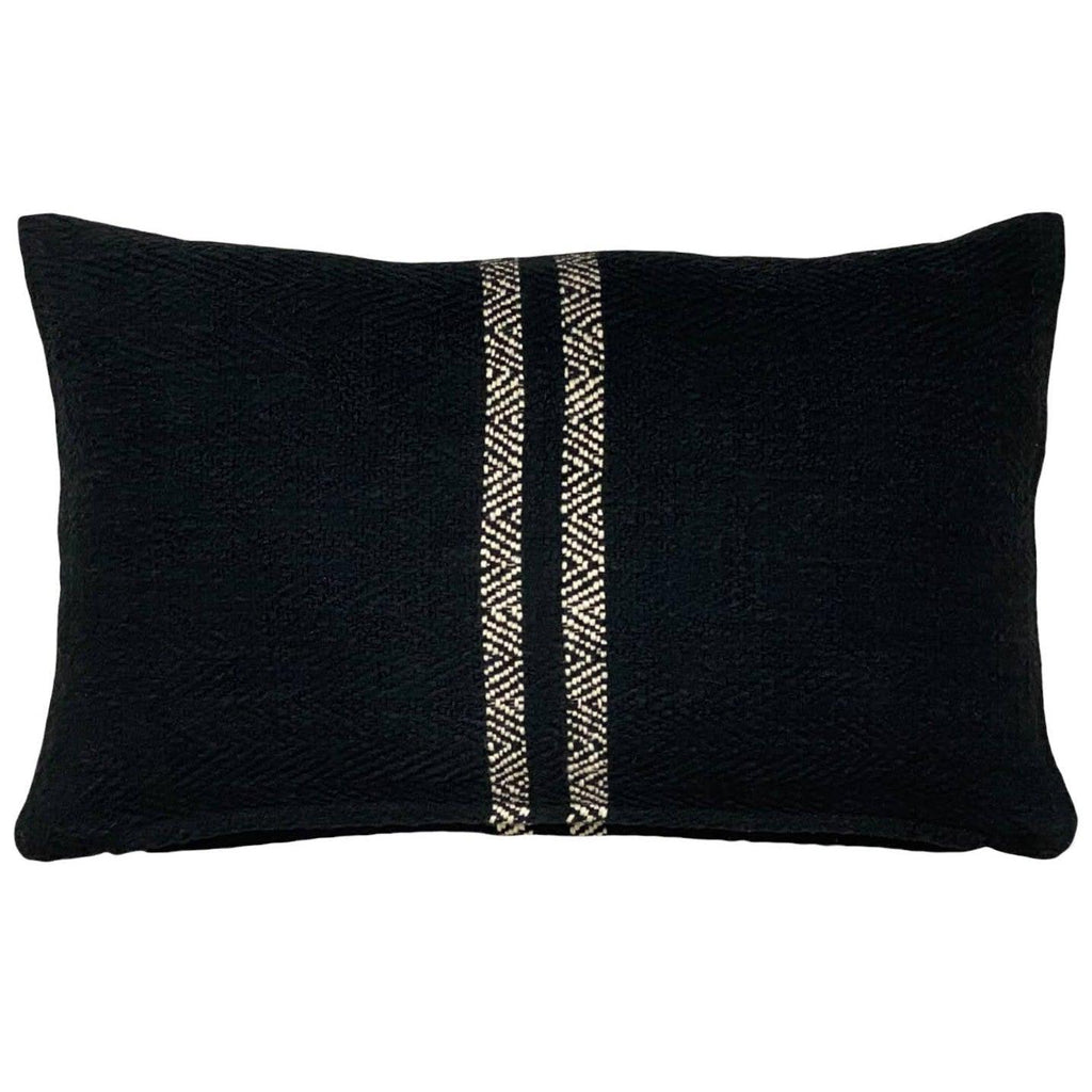 DecoratorsBest with insert Hugh Lumbar Pillow - Black