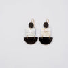 Decoratorsbest Black Half Circle Square Earrings