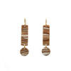 Decoratorsbest Brown Exclamation Point Earrings