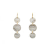 Decoratorsbest White Triple Circle Earrings