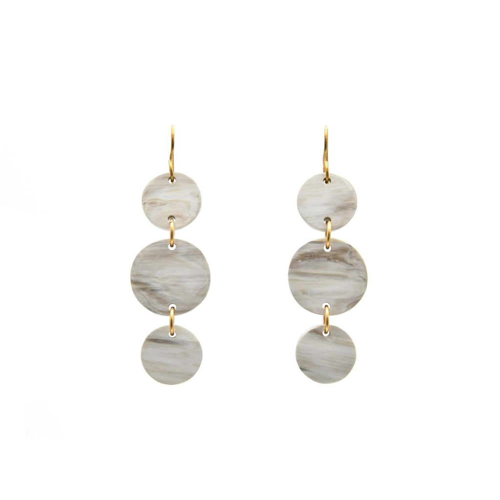 DecoratorsBest White Triple Circle Earrings