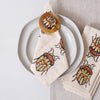 Decoratorsbest Hand Block Printed Napkin ~ Autumnal Jewel Bug