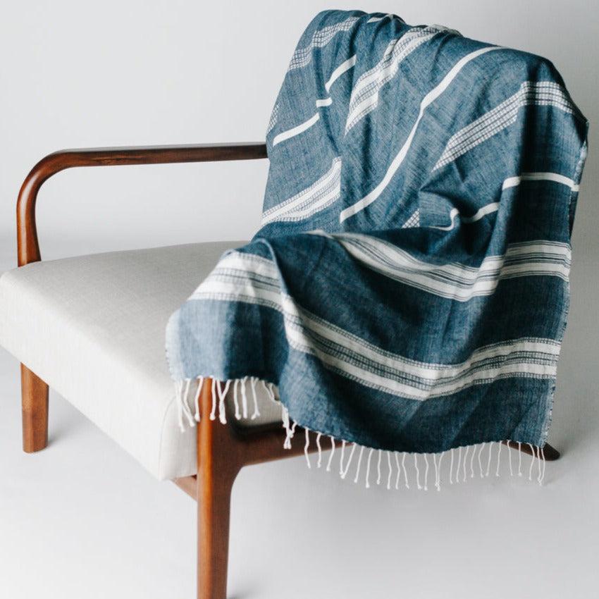 DecoratorsBest Aden Throw - Navy / Natural