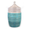 Decoratorsbest Large Two-Tone Basket - Turquoise + White