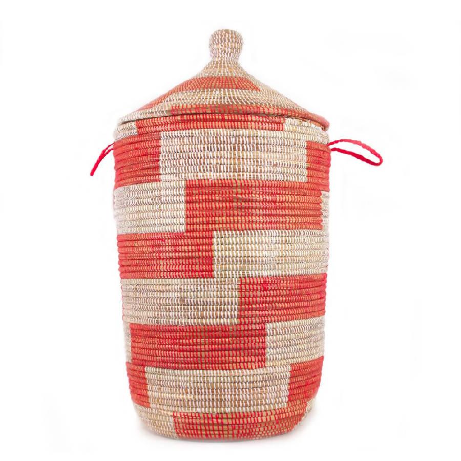 DecoratorsBest Large Storage Basket - Red Stripe