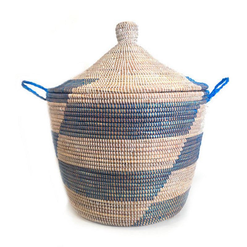 DecoratorsBest Low Storage Basket - Blue Stripe