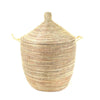 Decoratorsbest Dou Lid Storage Basket Monochrome Natural Low Storage