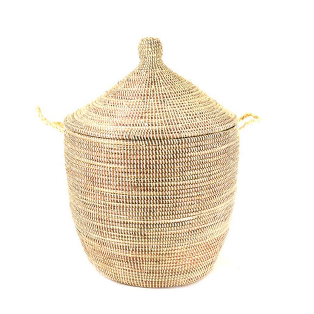 DecoratorsBest Dou Lid Storage Basket Monochrome Natural Low Storage