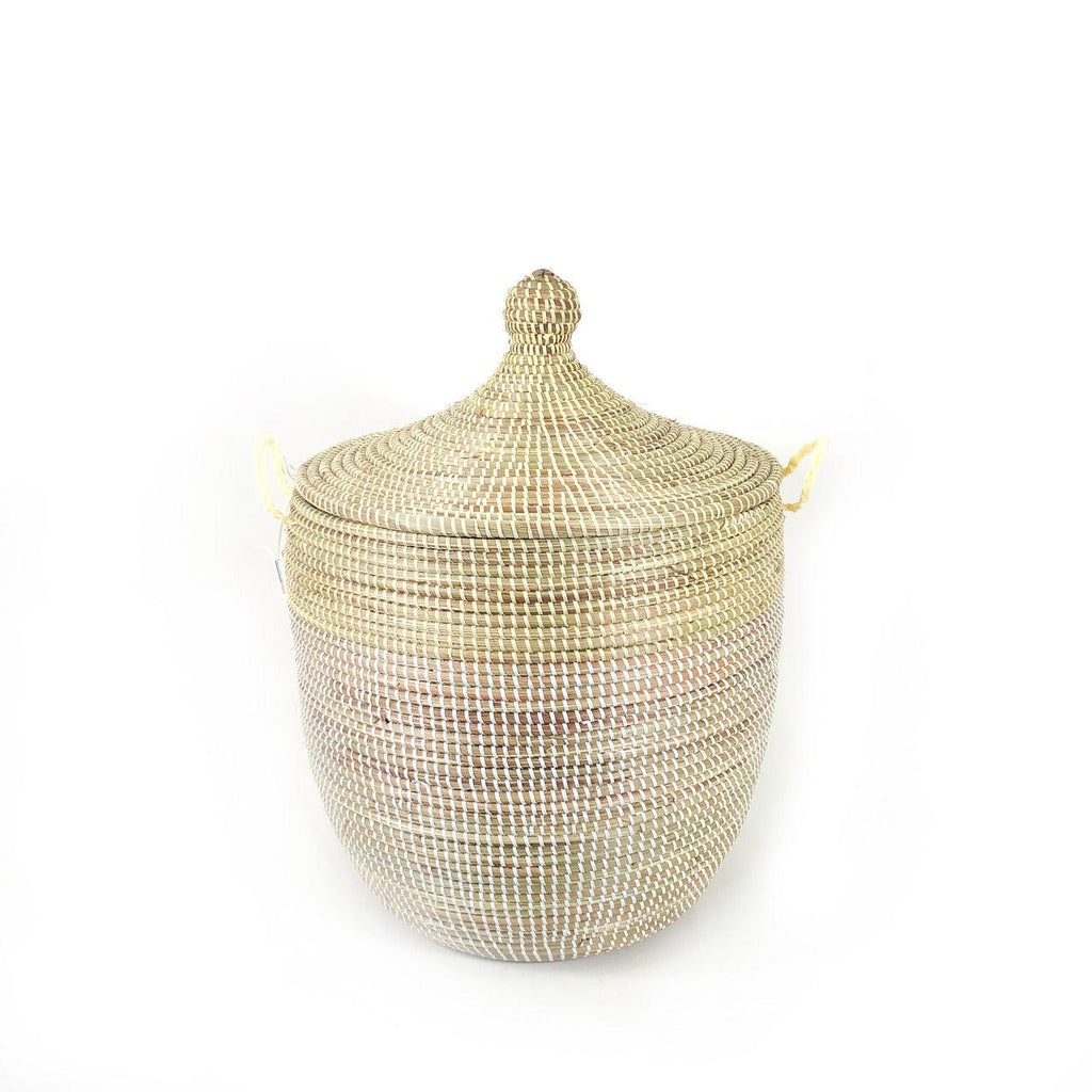 DecoratorsBest Medium Two-Tone Basket - Natural + White