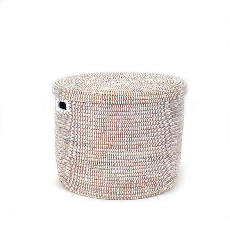 DecoratorsBest White Flat Lid Floor Basket