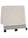 Decoratorsbest Merida Turkish Towel / Blanket - Gray & Black