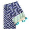 Decoratorsbest Merida Turkish Towel / Blanket - Blue