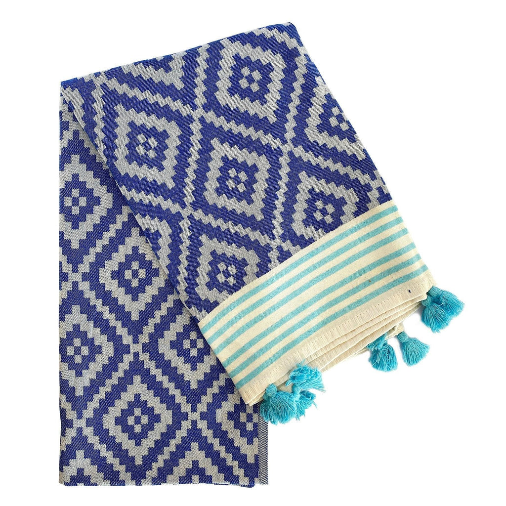 DecoratorsBest Merida Turkish Towel / Blanket - Blue