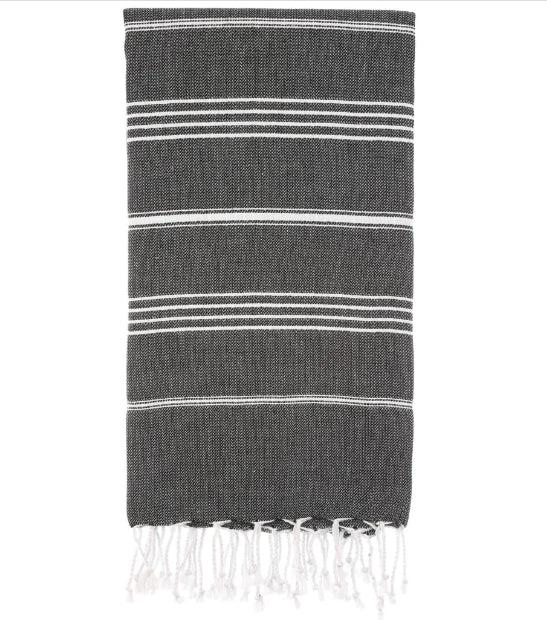 DecoratorsBest Pure Series: Sustainable Turkish Towel - Black