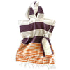 Decoratorsbest Veracruz Hooded Poncho Towel - Purple