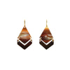 Decoratorsbest Deco Chevron Earrings - Brown