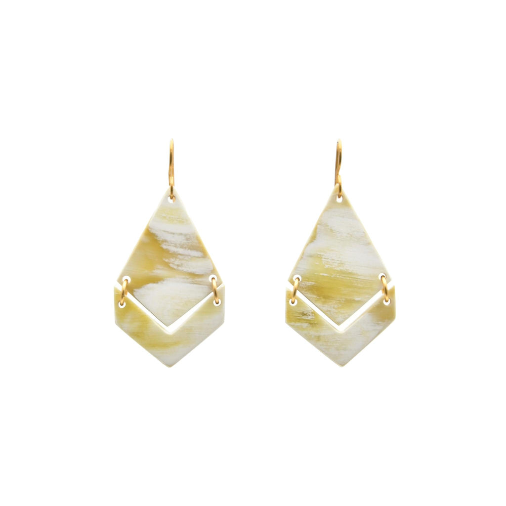 DecoratorsBest Deco Chevron Earrings - White