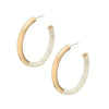 Decoratorsbest Karamu Hoop Earrings - Gold/White