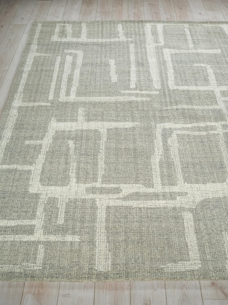 Exquisite Rugs Exquisite Rugs Breckenridge Handmade Hand Tufted New Zealand Wool 7205 Gray/Ivory 10' x 14' Area Rug