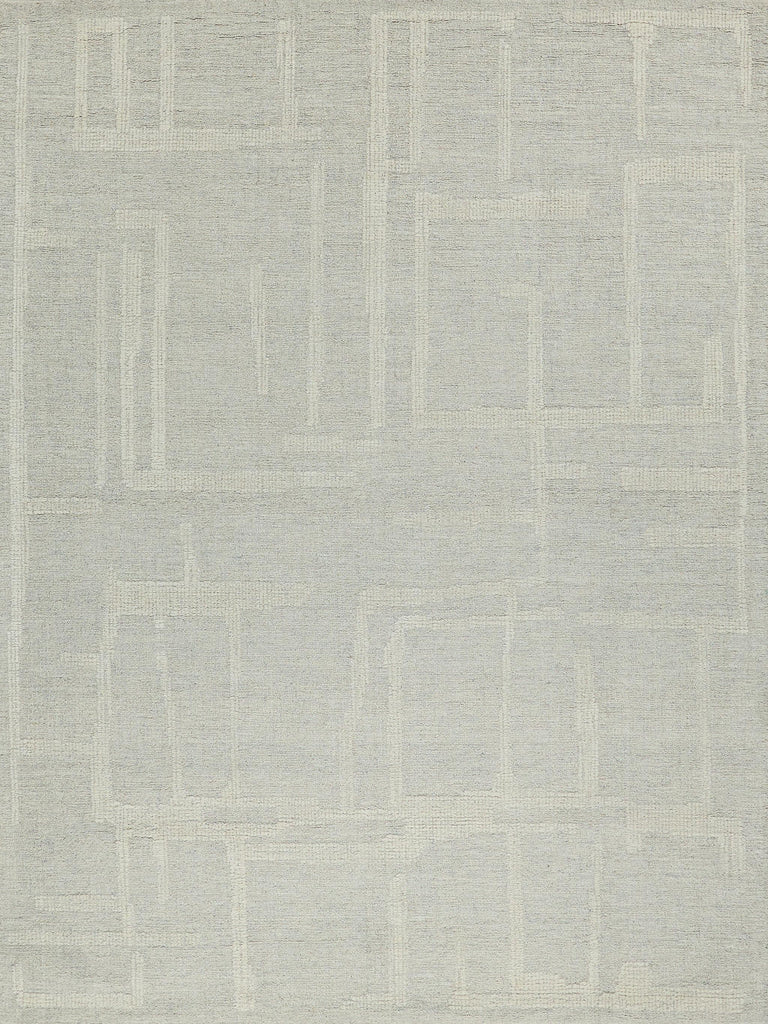 Exquisite Rugs Exquisite Rugs Breckenridge Handmade Hand Tufted New Zealand Wool 7206 Silver/Ivory 4' x 6' Area Rug