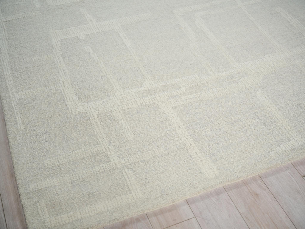 Exquisite Rugs Exquisite Rugs Breckenridge Handmade Hand Tufted New Zealand Wool 7206 Silver/Ivory 12' x 15' Area Rug