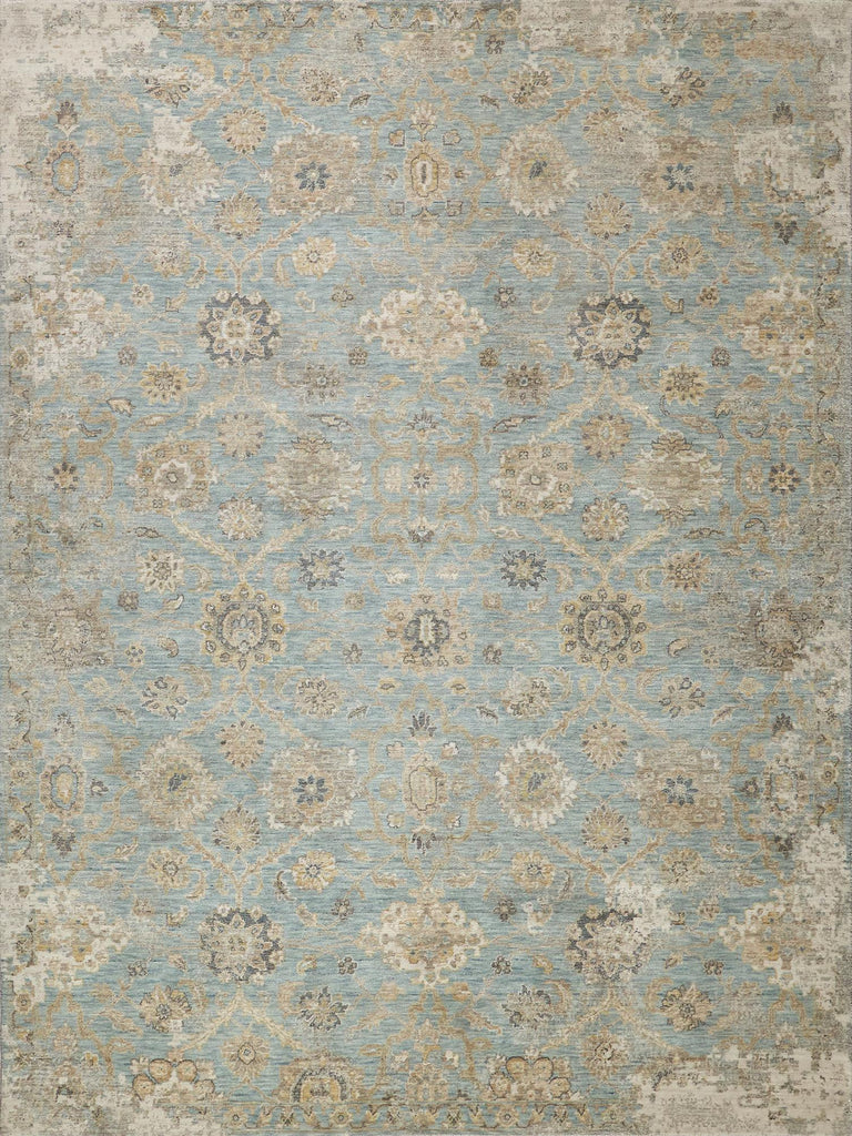 Exquisite Rugs Exquisite Rugs Artisan Handmade Wool/Nylon in 7228 Light Blue 4' x 6' Area Rug