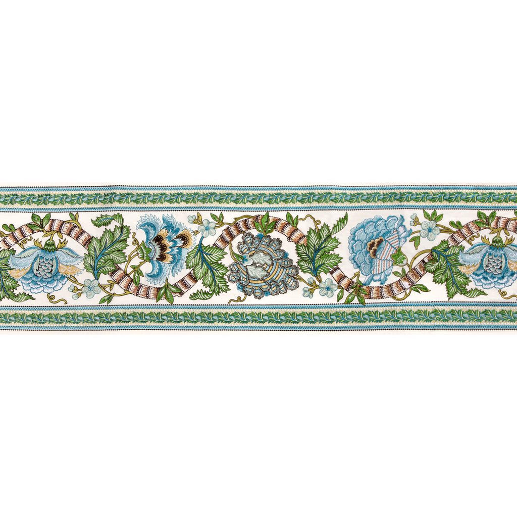 Brunschwig & Fils LAURIS BORDER AQUA/LEAF Trim