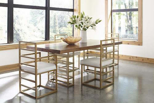 Phillips Collection Ladder Dining Natural/Brass Finish Chair