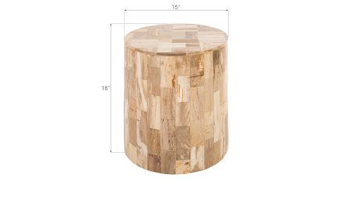 Phillips Collection Petrified Laminate Natural Stool