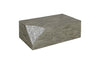 Phillips Collection Chiseled Gray Stone Silver Coffee Table