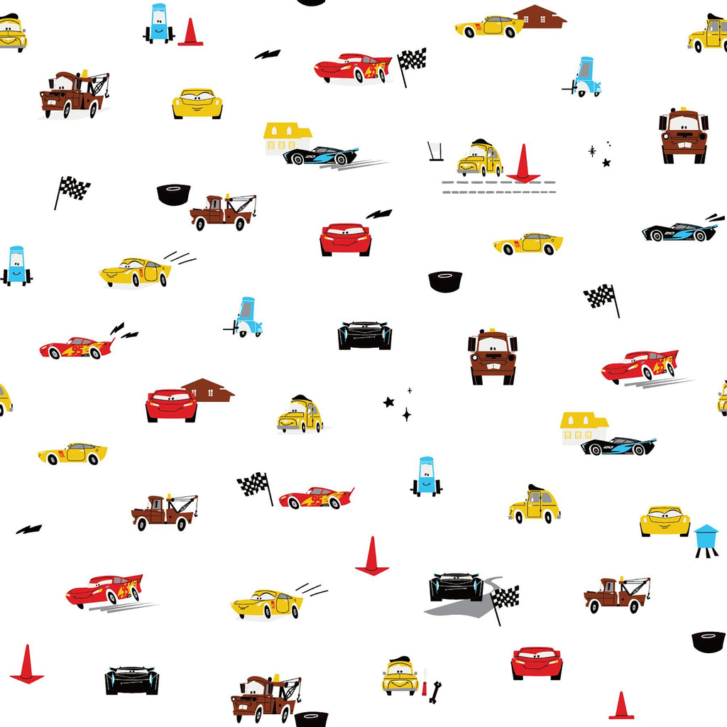 RoomMates Disney & Pixar Cars Racing Peel and Stick Red Wallpaper