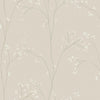 Roommates Blossom Stripe Cream Peel And Stick Neutral Wallpaper