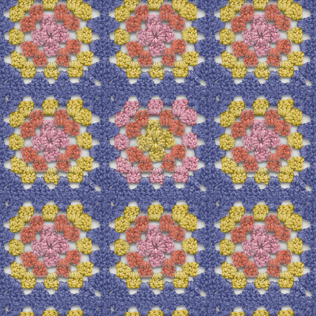 RoomMates Granny Square Pink & Purple Peel and Stick Pink Wallpaper