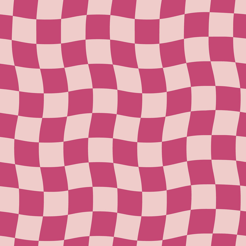 RoomMates Groovy Checker Pink Peel and Stick Red Wallpaper